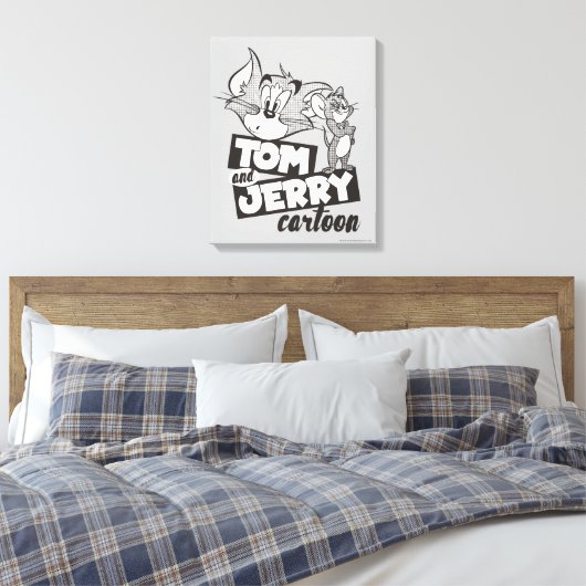 Tom en Jerry | Tom en Jerry Cartoon Canvas Afdruk (Insitu (Slaapkamer))