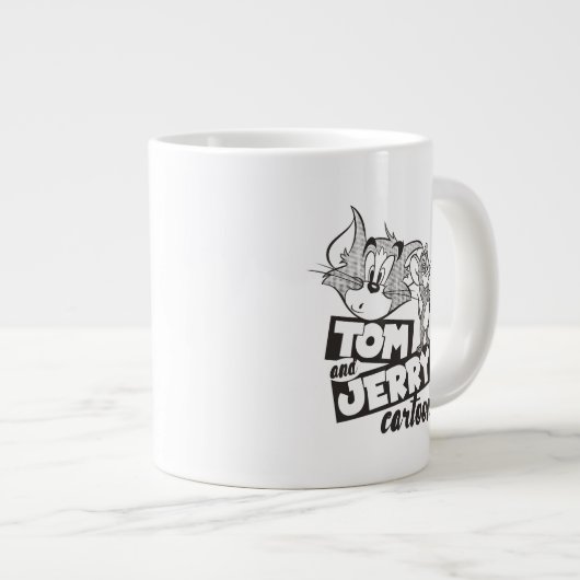 Tom en Jerry | Tom en Jerry Cartoon Jumbo Mok (Voorkant rechts)