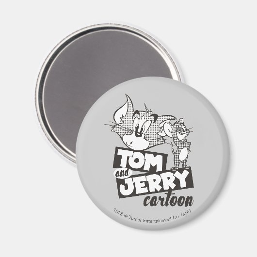 Tom en Jerry | Tom en Jerry Cartoon Magneet (Voorkant / Achterkant)