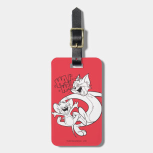 Tom en Jerry   Tom en Jerry Laughing Bagagelabel