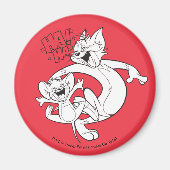 Tom en Jerry | Tom en Jerry Laughing Magneet (Voorkant)