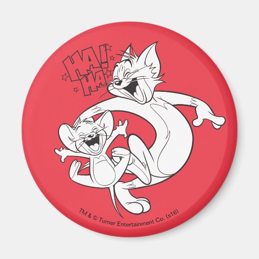 Tom en Jerry | Tom en Jerry Laughing Magneet (Voorkant)