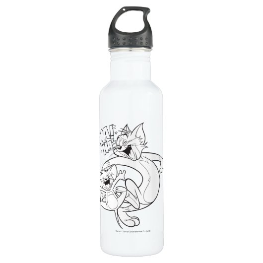 Tom en Jerry | Tom en Jerry Laughing Waterfles (Voorkant)