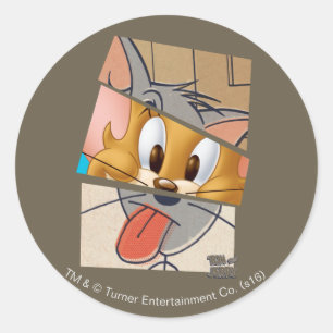 Tom en Jerry   Tom en Jerry Mashup Ronde Sticker