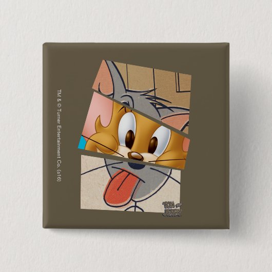 Tom en Jerry | Tom en Jerry Mashup Vierkante Button 5,1 Cm (Voorkant)