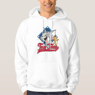 Tom en Jerry   Tom en Jerry op Baseball Diamond Hoodie
