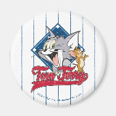 Tom en Jerry | Tom en Jerry op Baseball Diamond Magneet (Voorkant)
