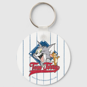 Tom en Jerry   Tom en Jerry op Baseball Diamond Sleutelhanger