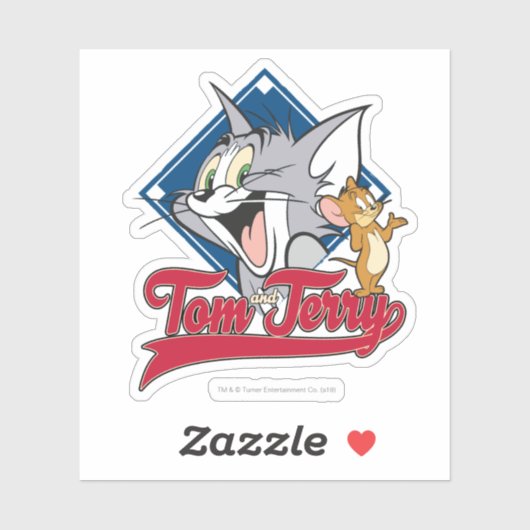 Tom en Jerry | Tom en Jerry op Baseball Diamond Sticker (Vel)