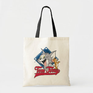 Tom en Jerry   Tom en Jerry op Baseball Diamond Tote Bag