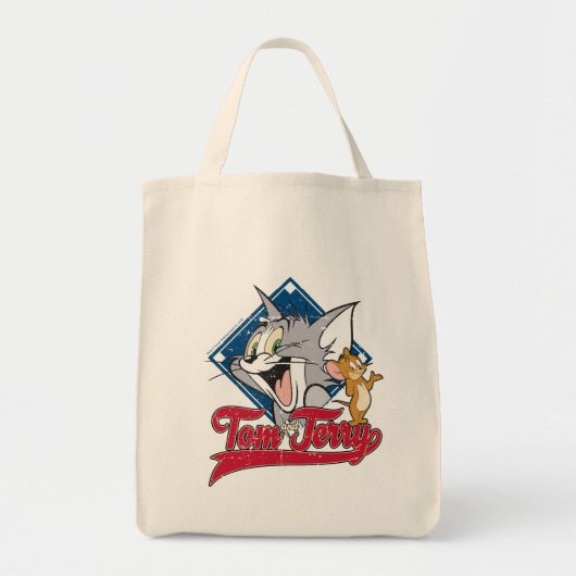 Tom en Jerry | Tom en Jerry op Baseball Diamond Tote Bag (Voorkant)
