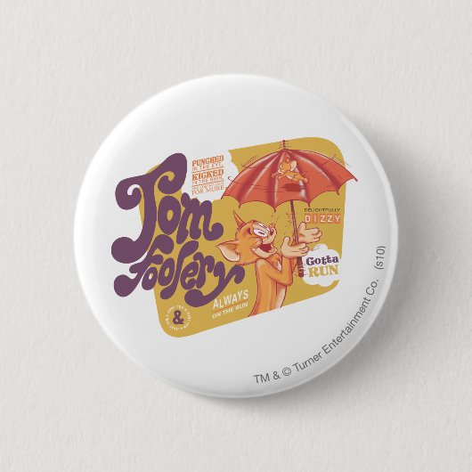 Tom en Jerry Tom Foolery Ronde Button 5,7 Cm (Voorkant)