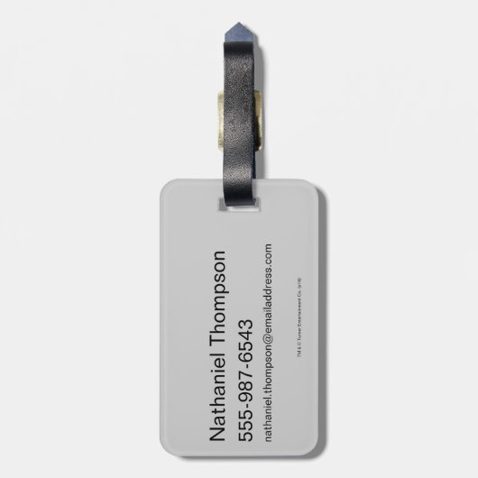 Tom en Jerry | Tom Says Nope Bagagelabel (Achterkant verticaal)