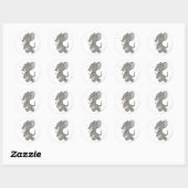 Tom en Jerry Tough Mouse 1 Ronde Sticker (Vel)