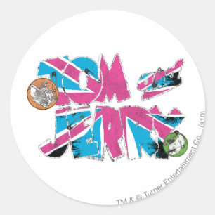 Tom en Jerry UK Overload Ronde Sticker
