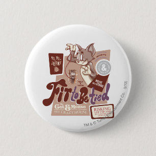 Tom en Jerry vinden het leuk om te worden bedden Ronde Button 5,7 Cm