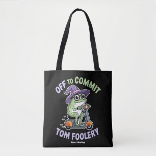 Tom Foolery Frog Grappige meme Draagtas
