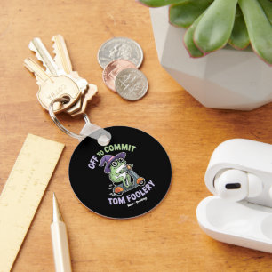 Tom Foolery Frog Grappige meme Sleutelhanger
