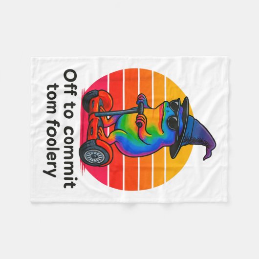 Tom Foolery Grappige Kikker Sarcasme Mannen Fleece Deken (Voorkant (Horizontaal))