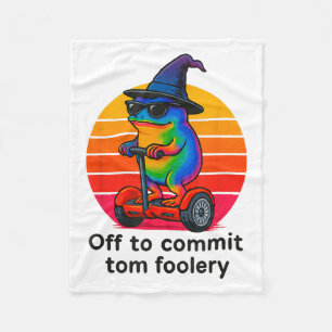 Tom Foolery Grappige Kikker Sarcasme Mannen Fleece Deken
