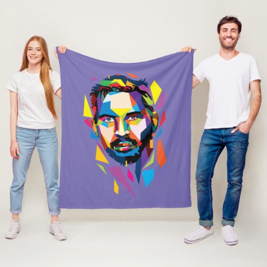 Tom Hardy wpap portrait Fleece Deken (In situ)