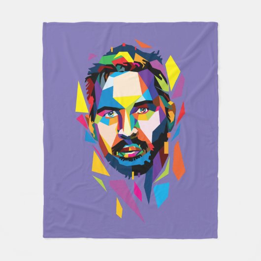 Tom Hardy wpap portrait Fleece Deken (Voorkant)