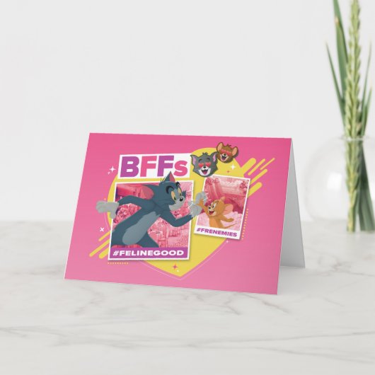 Tom & Jerry BFFs Photo Emoji Collage Kaart (Voorkant)