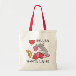 Tom & Jerry blazen hartballonnen op voor Valentijn Tote Bag