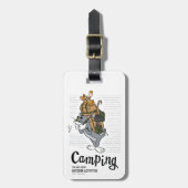 Tom & Jerry Camping Bagagelabel (Voorkant verticaal)