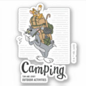 Tom & Jerry Camping Sticker (Voorkant)