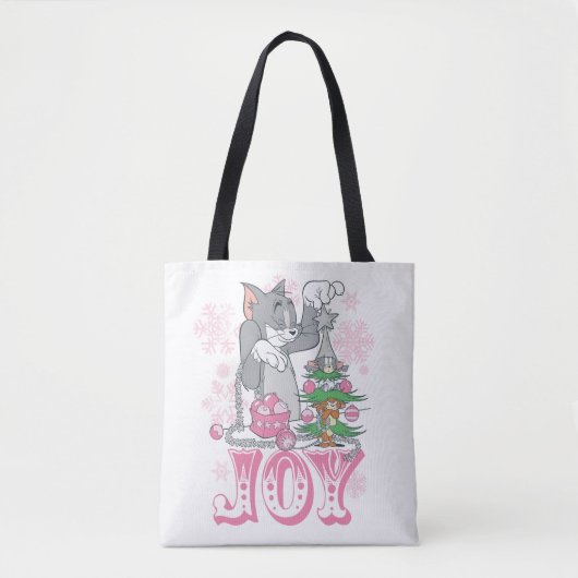 Tom, Jerry en Nibbles die Joy decorteren Draagtas (Voorkant)