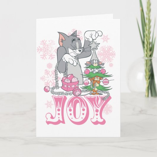 Tom, Jerry en Nibbles die Joy decorteren Feestdagen Kaart (Voorkant)
