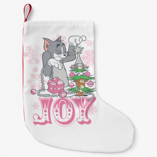 Tom, Jerry en Nibbles die Joy decorteren Kleine Kerstsok (Voorkant)