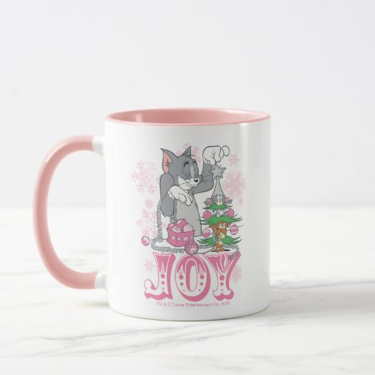 Tom, Jerry en Nibbles die Joy decorteren Mok (Links)