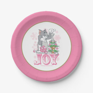 Tom, Jerry en Nibbles die Joy decorteren Papieren Bordje