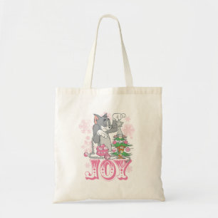 Tom, Jerry en Nibbles die Joy decorteren Tote Bag