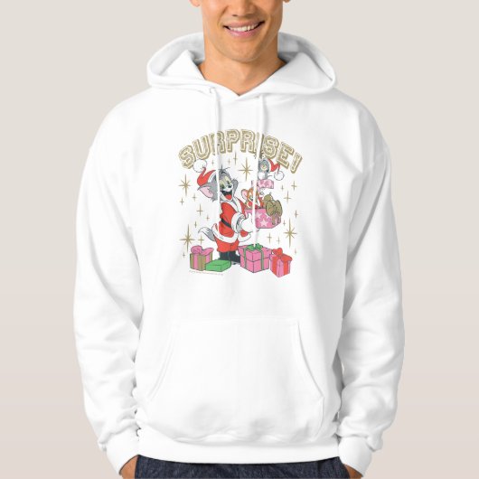 Tom, Jerry en Nibbles Holiday Surprise Hoodie (Voorkant)