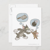 Tom & Jerry Evil Thoughts Briefkaart (Voorkant / Achterkant)