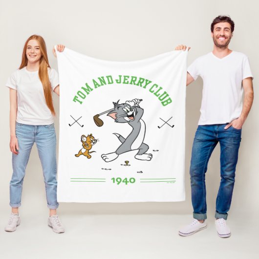 Tom & Jerry Golfing Club 1940 Fleece Deken (In situ)