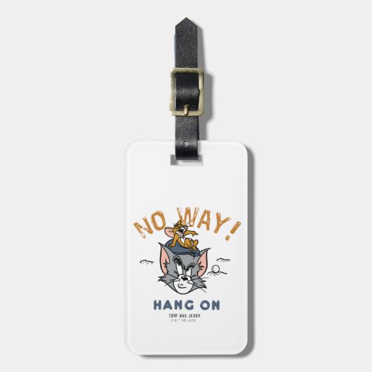 Tom & Jerry Golfing "No Way" Bagagelabel (Voorkant verticaal)