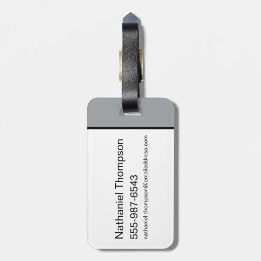 Tom & Jerry Golfing "No Way" Bagagelabel (Achterkant verticaal)