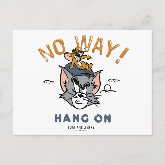 Tom & Jerry Golfing "No Way" Briefkaart (Voorkant)