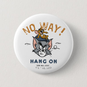 Tom & Jerry Golfing "No Way" Ronde Button 5,7 Cm