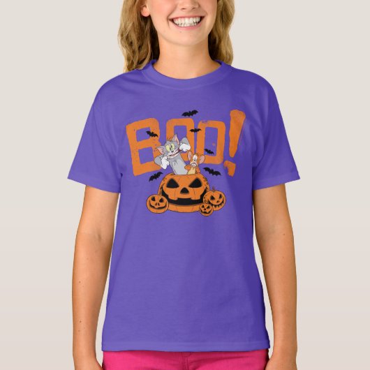 Tom & Jerry | Happy Halloween Boo T-shirt (Voorkant)