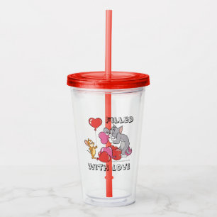 Tom & Jerry Inflate Valentijn Heart Balloons Acryl Drinkbeker