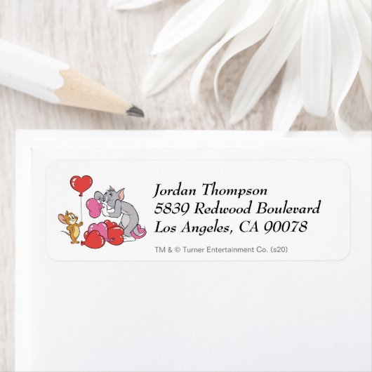 Tom & Jerry Inflate Valentijn Heart Balloons Etiket (Insitu)