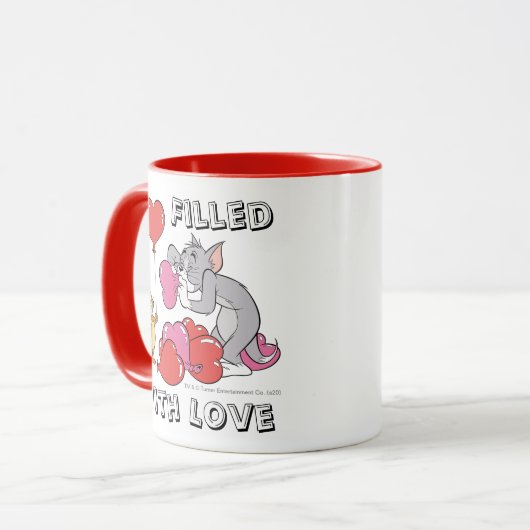 Tom & Jerry Inflate Valentijn Heart Balloons Mok (Voorkant links)