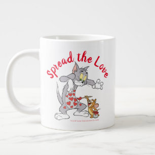 Tom & Jerry Painting Valentijn Hearts Extra Grote Beker
