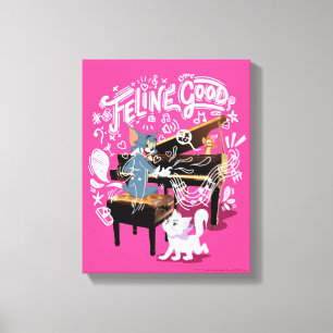 Tom & Jerry Play Piano - Feline Good Canvas Afdruk