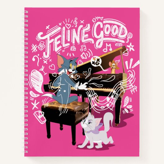 Tom & Jerry Play Piano - Feline Good Notitieboek (Voorkant)